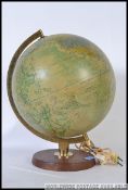 A retro 1970's Danish made Scan Globe terrestrial illuminated globe,
