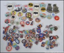 A collection of vintage badges to include enamel examples along with 70's & 80's badges.
