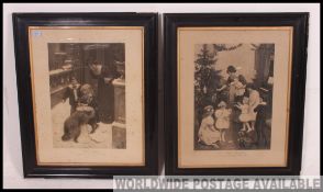 A Pair of large Edwardian prints being framed and glazed, Both after Elsley.