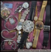 One box of many assorted watches.