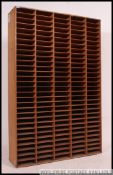 An vintage / retro industrial office tall 150 hole pigeon hole unit for paperwork,