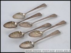 A set of 6 silver hallmarked teaspoons by James Williams of London, date letter E for 1800.