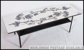 A retro 1970's melamine topped coffee table,