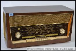 A fantastic mid century wooden cased Grundig Type 4090 HIFI Zauberklang MW / LW valve radioin