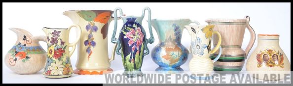 CERAMICS: A collection of assorted ceramics to include Bewley, Myott and others. x8 pieces in total.