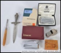 A collection of vintage and retro lighters to include a boxed Ronson Varaflame, a cased Kingsway,