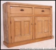 A Victorian country pine welsh dresser sideboard base.