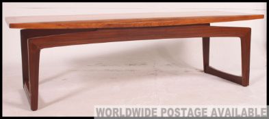 A superb quality large Danish influenced Long John style oblong form coffee table retro / mid