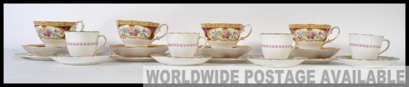 A Royal Albert ' Lady Hamilton ' part tea service consisting of four trio's along with a part