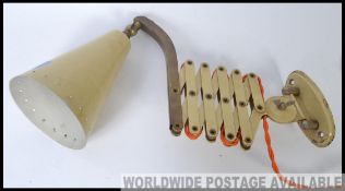 A vintage mid century 1950's concertina metamorphic machinists / draughtmans light,