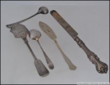 A Victorian silver hallmarked blade and handle fruit knife bearing marks for Hilliard & Thomason,