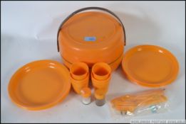 A fantastic retro orange picnic set camping picnic,