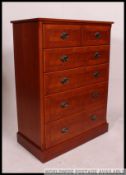 A good quality Edwardian style inlaid chest of drawers having 2 short drawers over 4 deep