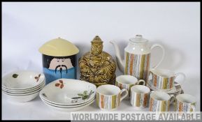A set of retro Mid Winter coffee service and dishes,