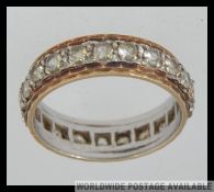 A 9ct gold and diamond eternity ring, the ring with approx 40pnts of diamonds. Total weight 3.