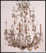 A 20th century vintage large 8 branch glass chandelier.