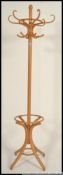 An mid 20th century retro / vintage Thonet style bent wood hat and coat stand,
