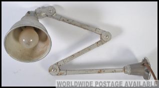 An original industrial factory anglepoise lamp for machinists.