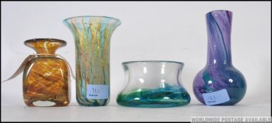 A collection of 20th century studio art glass to include Mdina,
