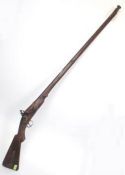 An 18th / 19th century Anglo - Indian Bandaq Matchlock musket rifle.