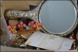 A collection of costume jewellery to include watches, bead necklaces,