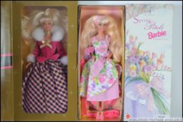 A cased vintage Barbie Winter Rhapsody in the box together with a boxed Barbie Spring Petals