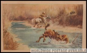 Charlie Johnson Payne ' Snaffles ' (1884-1967), The Panee, lithograph,