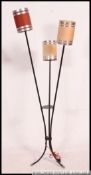 A 20th century French retro floor standing three point lamp,