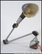 An original industrial factory anglepoise lamp by EDL. Great vintage piece with enamel shade.