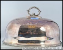 A 19th Victorian silver plate meat cover by William Hutton & Sons,