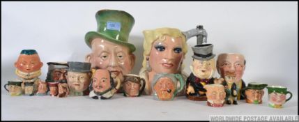 A collection of Toby jugs of varying sizes to include Royal Doulton,