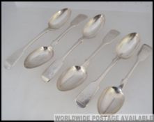 A set of 5 silver hallmarked teaspoons by William Rawlings Sobey bearing Exeter hallmarks for 1835.
