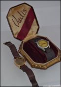 Withdrawn A gentlemans Service ( military ) watch with leather strap scratch marked to