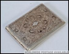 An early 20th century continental silver ( Tested as silver ) very intricate ornate filagree