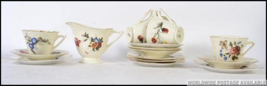 A vintage Royal Doulton pretty floral patterned part tea service,