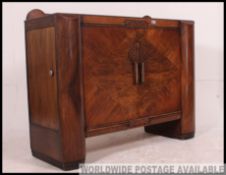 A 1930's Art Deco walnut sideboard.