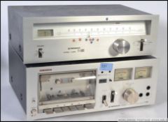 A vintage 1970's Pioneer hi-fi system / seperates comprising tape deck and tuner