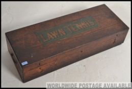 A stunning Victorian mahogany Lawn Tennis box / case.