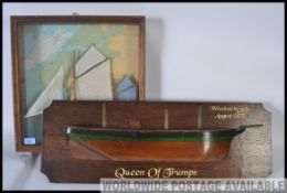 SHIPPING: A reproduction 20th century half-block ships model of ' Queen Of Trumps ' along with a