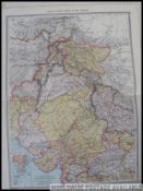 A Harmsworth Universal Atlas - folder of non bound maps to include North West India,
