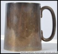 A silver hallmarked tankard bearing hallmarks for XXXX H7cm 110g