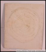 An abstract oil on panel cobweb / goache painting believed to be audrey lewis hopkins. Unsigned.