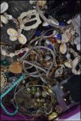 A collection of costume jewellery dating from the late 19th century to include brooches, necklaces,