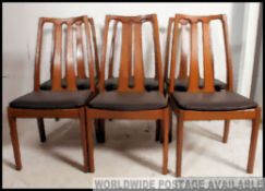 A set of six retro Nathan dining chairs