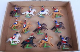 BRITAINS DEETAIL: A collection of 12x vintage mounted Britains Deetail plastic and metal based