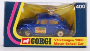 CORGI: An original vintage Corgi 400 Volkswagen 13000 ' Motor School Car ' diecast model.