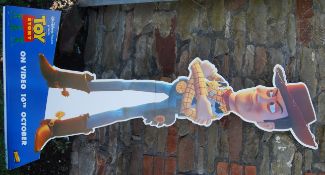 TOY STORY: An original shop display cardboard lifesize standee in the form of Woody from Toy Story.
