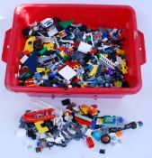 LEGO: A large crate of assorted Lego. To include 1980's, Marvel, Pirates, Space, City.