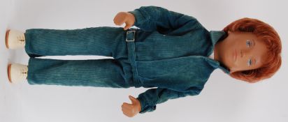 SASHA DOLL: An original vintage 1960's Sasha Doll; Gregor - denim suit and red hair.