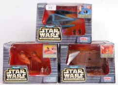 STAR WARS: A collection of 3x Micro Machines Star Wars Action Fleet playsets.